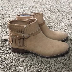 NWT Fringe Booties